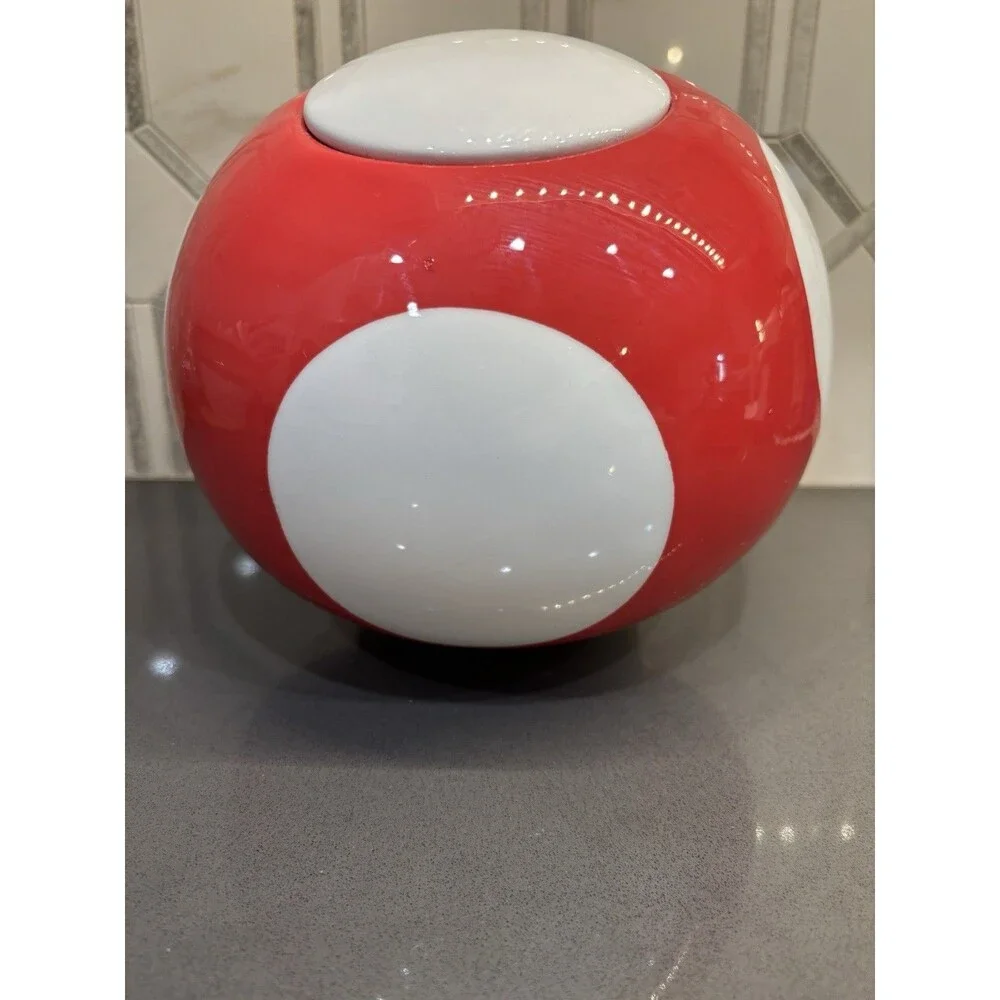 Nintendo Super Mario Mushroom TOAD Ceramic Shaped Cookie Jar 2019 Paladone